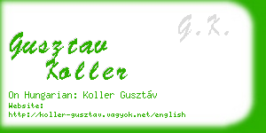gusztav koller business card